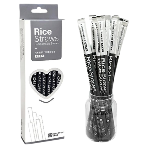 Eco-Friendly Rice Straw Disposable Individually Packaged Commercial Use in Bars Coffee Shops Biodegradable Milk Tea Coffee Straws
