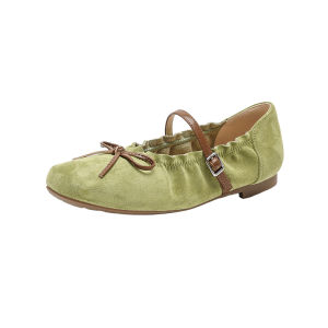 Josiny | French Ballet Style Bow Decor Soft Sole Female Flat Shoes