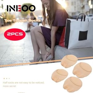 INEOO ถุงเท้าหมอนรองเท้าครึ่งแผ่นรองเท้าส่วนหน้ากันลื่นถุงเท้าครึ่ง Kaus Kaki Setengah ฟองน้ำสำหรับนิ้วเท้า Relief เจ็บ