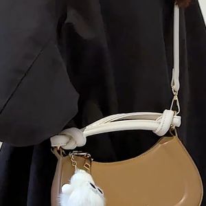 BJ58056 - WHITE/KHAKI/COFFEE TAS SLEMPANG HANDBAG TAS WANITA FASHION IMPORT MODIS ELEGAN TERMURAH TERLARIS TERBARU BAGSTORE JAKARTA TAS BATAM CR8056