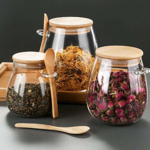 GUANGMANZHI | Transparent Borosilicate Glass Food Storage Jar