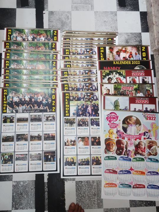 COD kalender FOTO sendiri isi 13 foto ukuran poster A3+ CETAK MESIN