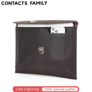 เคสโทรศัพท์หนังกระเป๋าแล็ปท็อปถุงใส่อุปกรณ์การสัก6.7นิ้วปลอกสำหรับ Macbook Pro แล็ปท็อปหนังแท้ครอบครัวแบบคอนแทคเลนส์ขนาด14.2นิ้ว