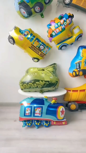 Balon Ulang Tahun Mobil Bangunan Eskavator Anak Laki Cowok