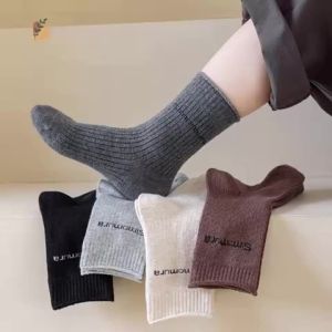5Pairs/lot Childrens Socks Spring Autumn Casual Soft Kids Letters Socks For Girls Boys Student Fashion Sport Boys Child Sock