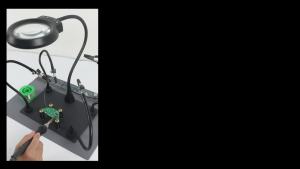 NEWACALOX Magnetic Helping Hands Soldering Station with 5X LED Magnifying Lamp/ 4 PCB Holder/ 4 Metal Flexible Arms/ Silicone Pa