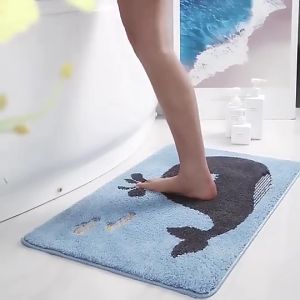 AT.Homemart พรม สำหรับเช็ดเท้าลายการ์ตูนลายสัตว์ พรมขนนุ่มมีกันลื่น ขนาด40x60ซม. รหัส 318-1 ลายสัตว์น่ารัก พร้อมส่ง