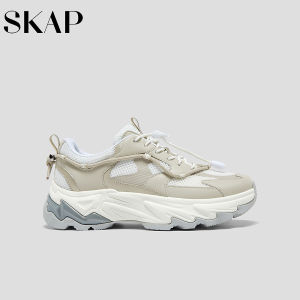 Thick Sole Color Block Travel Trendy Womens Sport Shoes