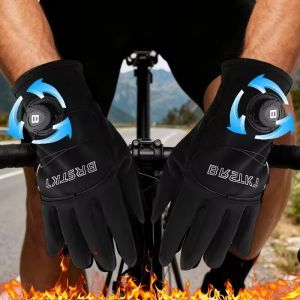 Twist-dial găng tay trượt tuyết nhiệt Windproof màn hình cảm ứng ngón tay Non-Slip Silicone lòng bàn tay thể thao mùa đông đi xe đạp leo núi