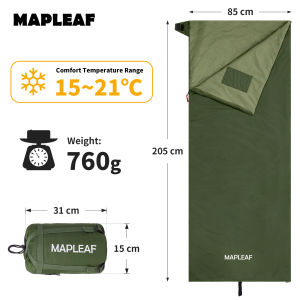 Túi Ngủ Mùa Hè Siêu Nhẹ MAPLEAF Chống Nước Thiết Kế Dạng Phong Bì Bằng Cotton Dành Cho Cắm Trại Ngoài Trời Đồ Dùng Ngoài Trời Cho Người Lớn