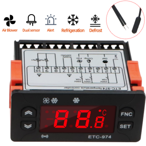 220V Digital Temperature Controller Precision Refrigeration Thermostat Microcomputer Thermoregulator Temp Control NTC Sensor