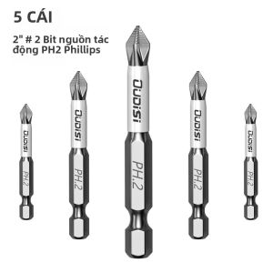 50mm/2Inch Phillips PH2 Tác Động Vít Thép Hợp Kim Từ Tính Cho Nhựa Gỗ Dự Án Kim Loại