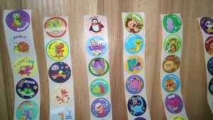 Sticker Laser Glitter Reward Penghargaan Anak Motivasi Guru Anak 500 pcs/ Roll