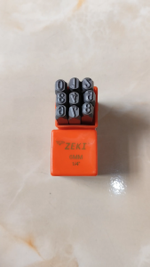 Alat Ketok Angka 6mm Zeki Japan Number Punch Zeki Angka Ketok 6mm Zeki Japan