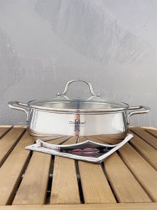 Thickened 304 Stainless Steel Hot Pot Soup Pan Clear Soup Pot Stove Top Compatible Induction Cooker Universal Home Use