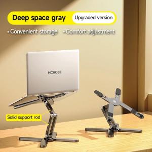 Tablet Bracket Portable Aluminum Alloy Foldable Telescopic Laptop Desktop Stand 360° Rotation Lifting Notebook Table Holder