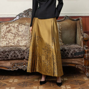 Chinese Style Red Modified Mian Skirt