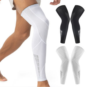1 Pair Sports Leg Sleeves Full Leg Compression Sleeve for Men and Women Long Knee Sleeve with Anti-slip Silicone Strips
