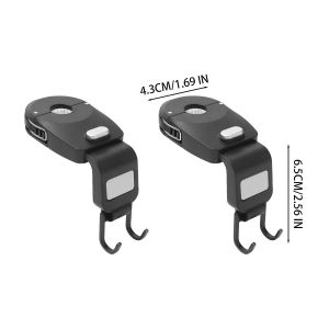 2 cái có thể thu vào móc treo gắn ghế tựa đầu ô tô móc đôi ẩn móc treo ghế xe hơi đựng đồ xe hơi phổ biến Móc túi xách túi đựng tạp phẩm lưu trữ