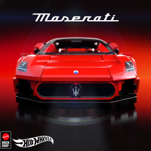 Mattel Brick Shop Hot Wheels Maserati Mc20 Building Toy Kit (250 Pieces) For Collectors