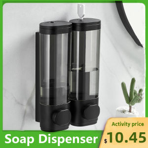 600ML Manual Soap Dispenser Wall Mounted Hand Press Soap Dispenser for Dish Liquid Lotion Shower Gel Shampoo Chamber