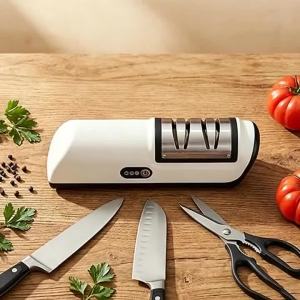 Electric Knife Sharpener Rechargeable Automatic Sharpener Multifunctional Professional Quick Sharpening Tool Kitchen Accessories