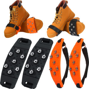 1/2pairs Shoe Spike Winter Winter Velcro Ice Claw Outdoor Climbing Snow Mountain and Snow Ground Anti slip Adjustable