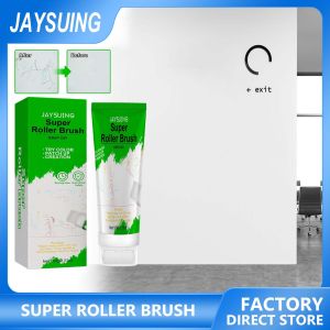 Jaysuing แปรงม้วนสีติดผนังทำลายแบบพกพาได้เครื่องมือซ่อมแซมติดผนังทำความสะอาดผนังปะติดผนังในครัวเรือนงานซ่อมผนังกราฟฟิตีติดผนังสากลยาแนวกันน้ำยาแนวยาแนวยาแนวยาแนวซ่อมแซมครีมสีขาวครีม