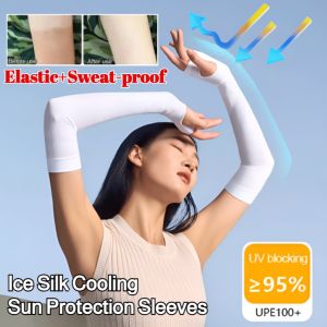 Summer Sun Protection Ice Silk Sleeve For Women Outdoor Uv Protection Long Sun Protection Breathable Ice Silk Sleeves