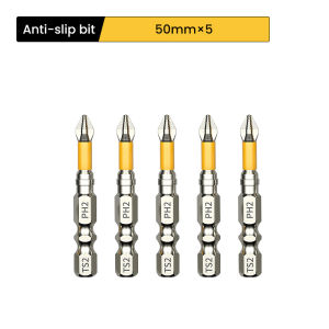 deli | Deli 1/5pc Magnetic Batch Head Impact Strong Cross High Hardness 25/50/65/70/90/150mm Anti Non-slip WaterProof Screwdriver Tools