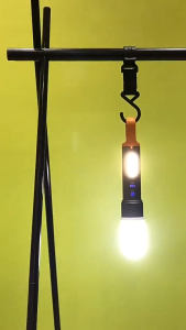 BenMaxx Led Flashlight Rechargeable Torch Light COB Super Bright Torch Light LED Camping Light With Hook LED Flashlight Torch Light waterproof Flashlight