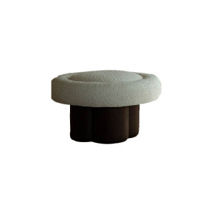 Nordic Style Small Size Color Block Sheep Velvet Fabric Single Person Sofa Chair for Adults Minimalist Modern Design