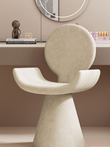 Minimalist Rotating Makeup Stool Backrest Chair for Women Beauty Nail Art Vanity Chair Simple Design European Style Furniture