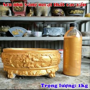 (GIÁ XƯỞNG) Sơn Nhũ Vàng Cao Cấp Sơn chậu cảnh chuyên dụng ngoại thất (Nhập ngoại bóng sá)ng ánh kim