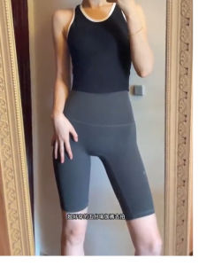 Womens Yoga Pants Butt Lifting Slimming High Waist Running Fitness Sports Sensation Five-Quarter Length Tight Fit Shorts