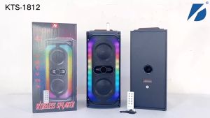 (รับประกัน พร้อมส่งจากทม) ลำโพงบลูทูธไร้สาย ดอกลำโพง 4 นิ้ว x 2 รีโมทคอนโทรล พกพาสะดวก รุ่น KTS-1812 รองรับ บลูทูธ / USB / TF Card ลำโพงบลูทูธ เบสแน่น เสียงดังกระหึ่ม10W×2