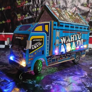 Mainan Truk Oleng Wahyu Abadi Full Lampu dan Terpal