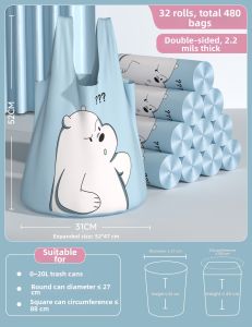 ReeDoon | Thick Extra Large Tear-Resistant Drawstring Garbage Bags