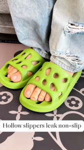 Non Slip Bathroom Shower Slippers Quick Drying Water Leakage Soft Bottom Sandals Slipper Womens Mens Indoor Bathroom Slippers