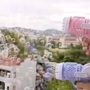 Angel Wing Bubble Blaster Gun – Automatic 23-Nozzle Bubble Shooter Toy for Kids