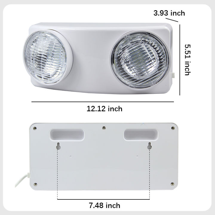 LED Double Lamp Emergency Evacuation Light Wallmounted Safety