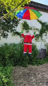 Parachute Santa Claus Decoration Christmas Shopping Mall Hotel Entertainment Place Decoration Santa Claus Parachute