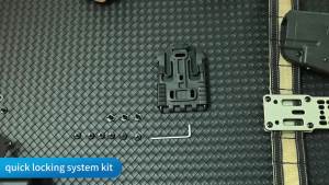 3PCS QLS Kit Quick Locking System Kit (QLS Kit) QLS 19 Locking Fork and QLS 22L Receiver Plate for Drop Leg Holster
