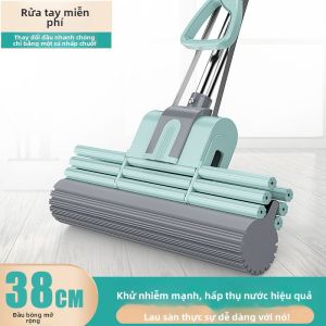 Xô Lau Nhà Bằng Mút Cao Su Hotata Y6628 Lau Sàn Bằng Thép Không Gỉ Máy Lau Sàn Tự Động Không Cần Rửa Tay Làm Sạch Sàn Một Cách Hiệu Quả