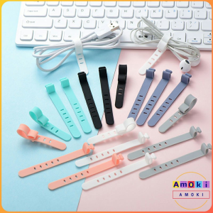 Cable Silicone Strap Silicone Cable Organizer Clips Wire Cord Winder accesories Headphone data line