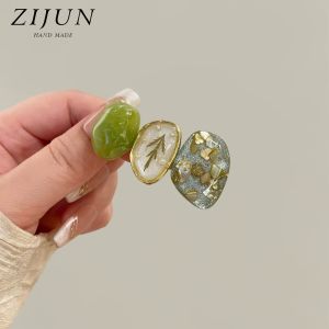ZIJUN | Flower Glaze Decorated Side Hair Clip