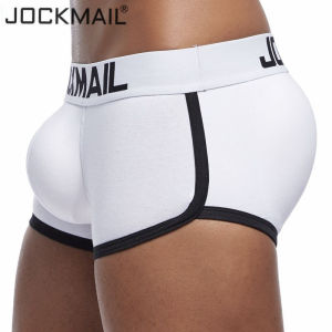 JOCKMAIL ผู้ชายเซ็กซี่ผ้าฝ้ายชุดชั้นใน U-นูนออกแบบต่ําเอวนักมวยสะโพกและเป้าสําหรับเยาวชน