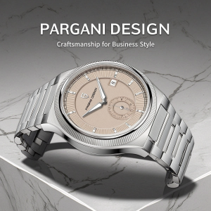 PAGANI DESIGN New Luxury Mens Quartz Watch Stainless Steel Bracelet Fashion Business Wristwatch with Small Second Dial Date