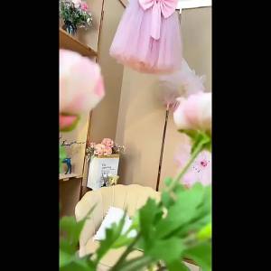 Lasummer Girl Flower birthday tulle dress backless bow wedding gown kids party wear princess pink dress baby girl bowknot dresses