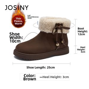 Josiny | Fur Lined Warm Non Slip Ankle Boots Short Boots